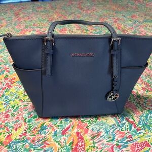 Blue Michael Kors Purse